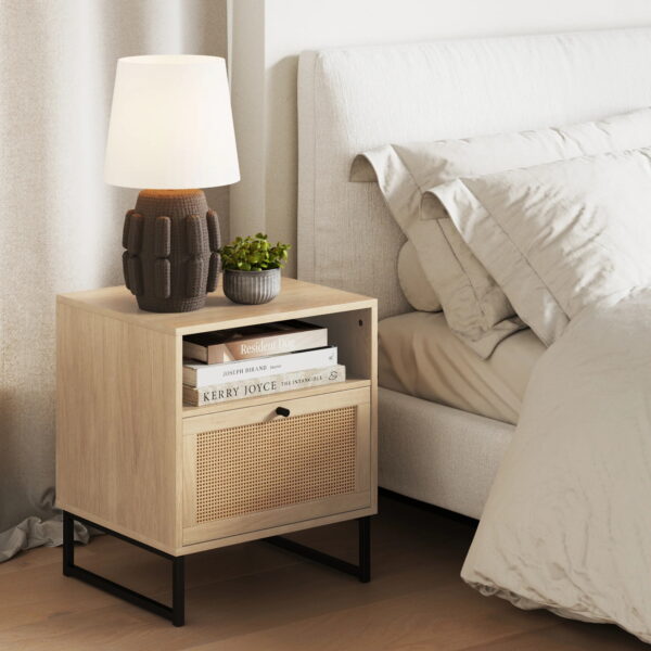 Space-Saving Nightstand: Functional Storage for Bedrooms - Image 2