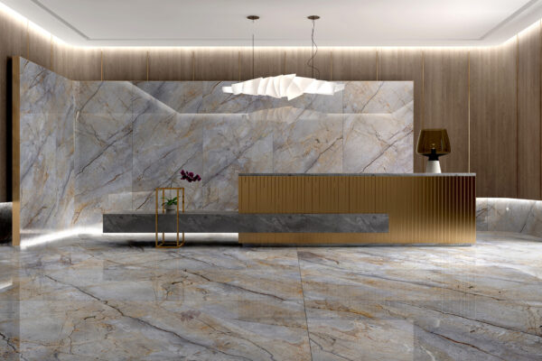 Luxury Large-Format Ceramic Slab Tiles - Seamless Texture for High-End Wall & Floor Decoration - Image 2